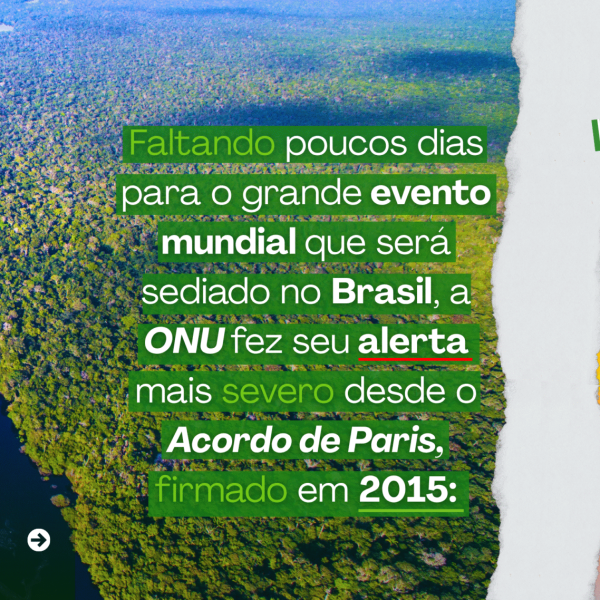 A COP30 está chegando.